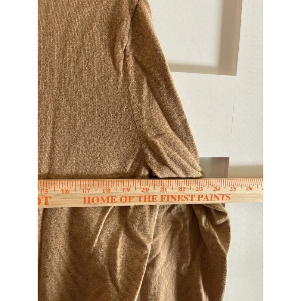 Banana Republic Mens Large Pima Cotton Cashmere V Neck Sweater Carmel Pullover